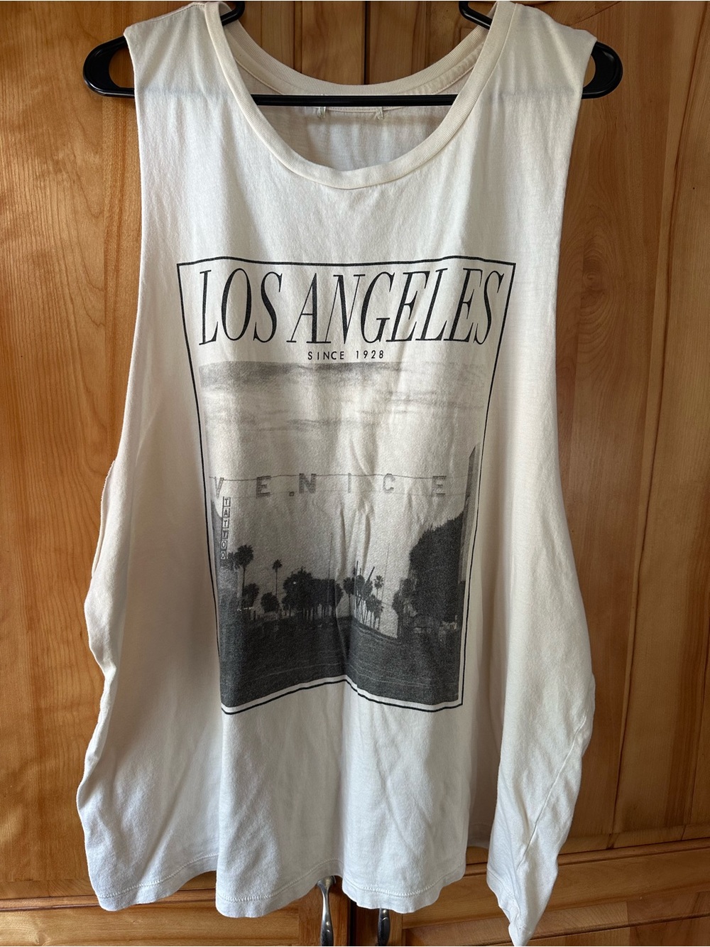 Los Angeles Graphic White Tank Top - Unbranded
